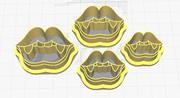 Halloween Vampire Lips Polymer Clay Cutters
